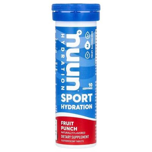 Nuun Hydratation Sportive, Boisson Effervescente Aux Électrolytes, Punch Aux Fruits, 10 Comprimés 