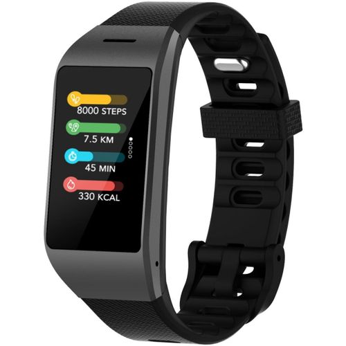 MyKronoz ZeNeo - Noir - montre intelligente avec bande - silicone - noir - affichage 1.14" - Bluetooth - 26 g