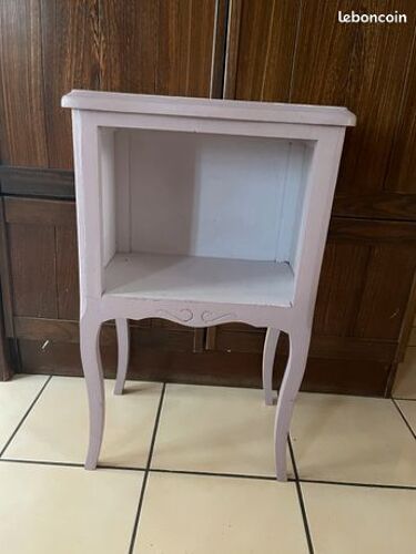 Table De Chevet Vintage Mauve Pale