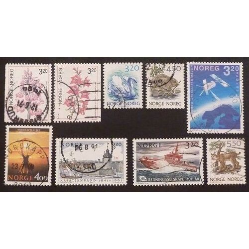 Norvège Oblitéré N° 995 Et + Lot De 9 Timbres De 1990-91