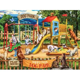 Tom Wood - Happy Days Dog Park - Puzzle 1000 Pièces
