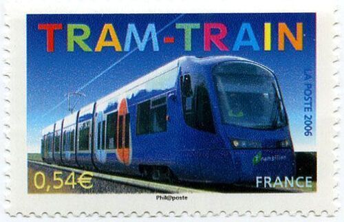 France 2006, Très Beau Timbre Neuf** Luxe Yvert 3985, Le Tram-Train Reliant Aulnay Sous Bois À Bondy En Région Parisienne.