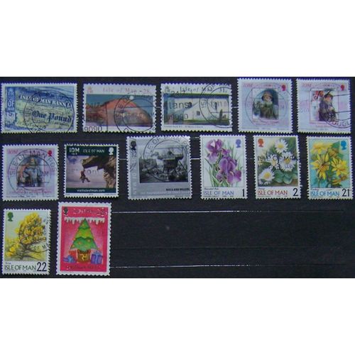 Lot De 13 Timbres De L'ile De Man