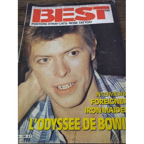 Best . No. 158 . Septembre 1981 . David Bowie , Foreigner , Iron Maiden . Sans Poster