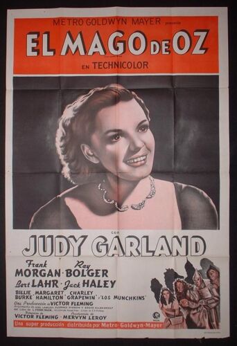 Le Magicien D'Oz * Film Fantastique 1939 De Victor Fleming - Affiche De Cinéma Pour La Sortie En 1955 - Movie Poster - 74x110cm * Avec Judy Garland * Ray Bolger - The Wizard Of Oz