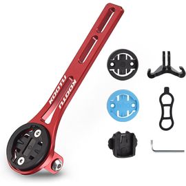 Kalanka-Support D'ordinateur De Vélo En Alliage D'aluminium Pour Vélo De Route, Guidon Intégré, Compatible Avec Garmin Edge, Wahoo Elemnt, Bryton, Cateye, Caméra Gopro Et Fixation D'éclairage (Rouge)