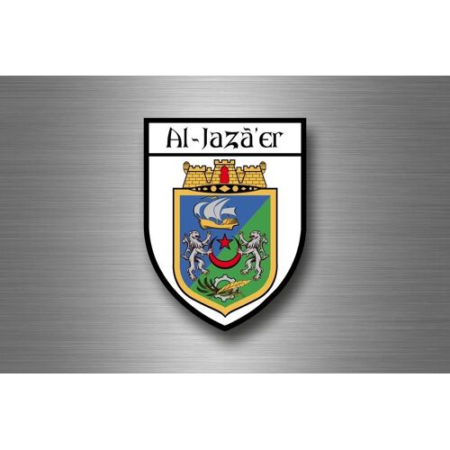 Autocollant Sticker Adhesif Drapeau Blason Ville Souvenir Algerie Alger