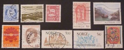 Norvège Oblitéré N° 632 Et + Lot De 10 Timbres De 1974