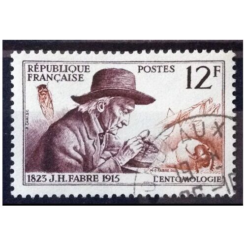 Inventeurs Et Chercheurs - Jh Fabre - Entomologie 12f (Très Joli N° 1055) - France Année 1956 - Brn83 - N16478