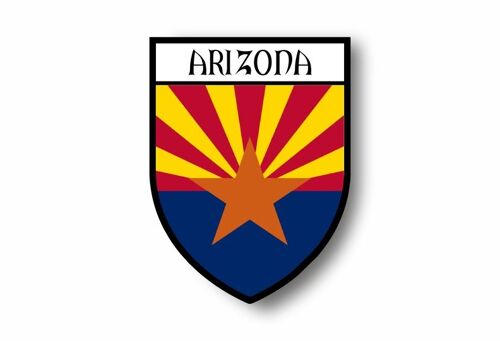 Autocollant Sticker Voiture Moto Blason Ville Drapeau Etats Usa Arizona