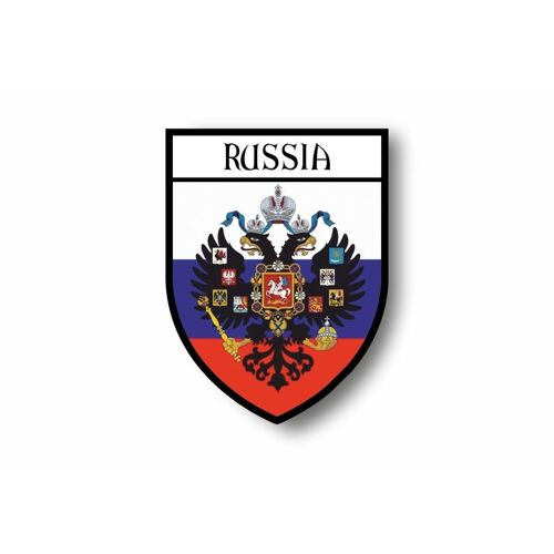 Autocollant Sticker Voiture Moto Blason Ville Drapeau Russie Russe Aigle