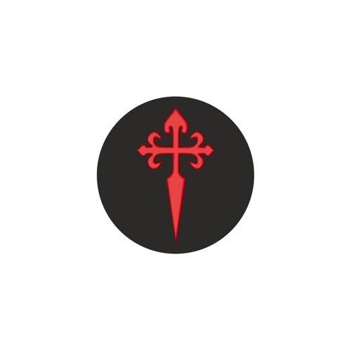Autocollant Sticker Voiture Moto Vinyl Drapeau Croix Ordre Templier Santiago