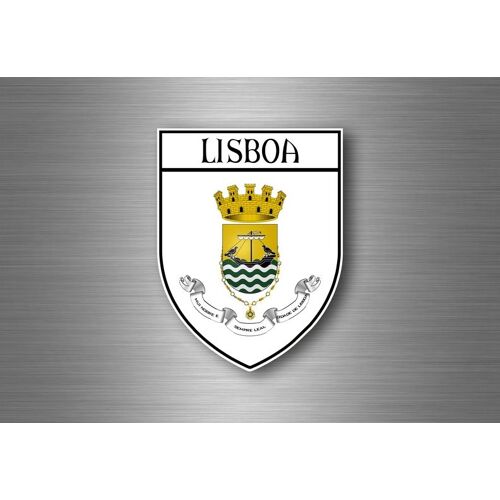 Autocollant Sticker Voiture Moto Blason Ville Drapeau Portugal Lisboa Lisbonne
