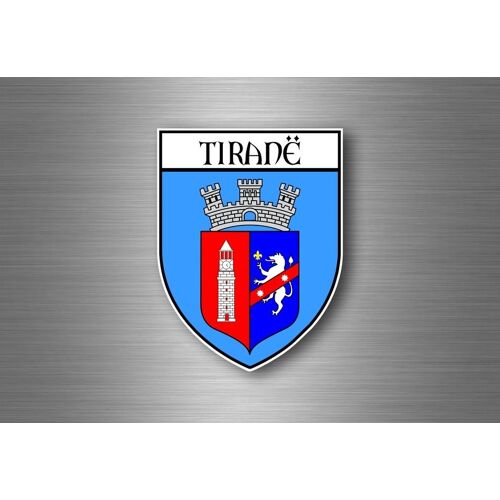 Autocollant Sticker Voiture Moto Blason Ville Drapeau Tirana Albanie