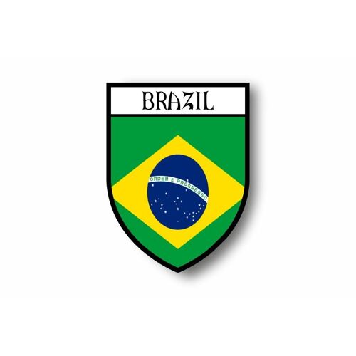 Autocollant Sticker Voiture Moto Blason Ville Drapeau Bresil Bresilien