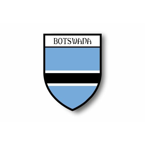 Autocollant Sticker Voiture Moto Blason Ville Drapeau Botswana