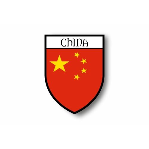 Autocollant Sticker Voiture Moto Blason Ville Drapeau Chine Chinois