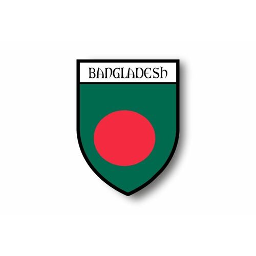 Autocollant Sticker Voiture Moto Blason Ville Drapeau Bangladesh