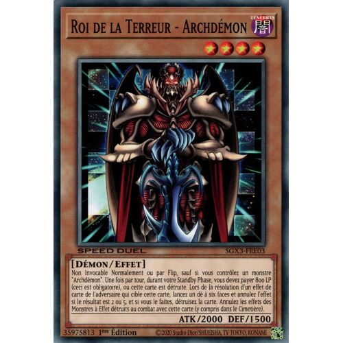 Yu Gi Oh - Roi De La Terreur - Archdémon - Sgx3-Fre03