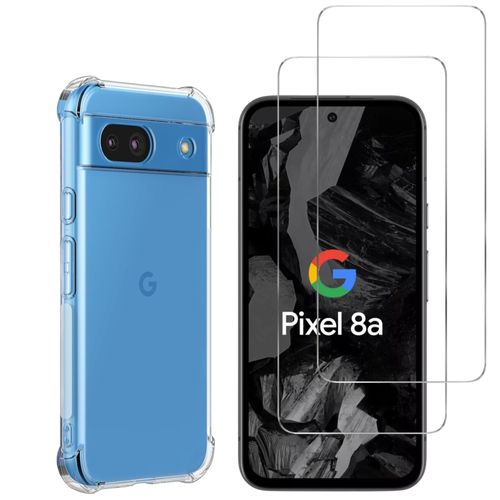 Coque Antichoc Pour Google Pixel 8a Et 2 Verres Trempé Film Protection Ecran Phonillico®