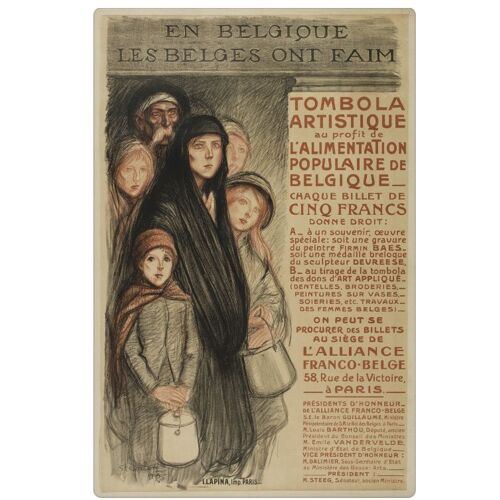 Affiche Belgique Faim