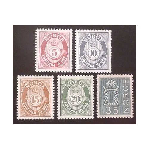 Norvège Neuf N° 435-436-437-438-441 Lot De 5 Timbres De 1962-65