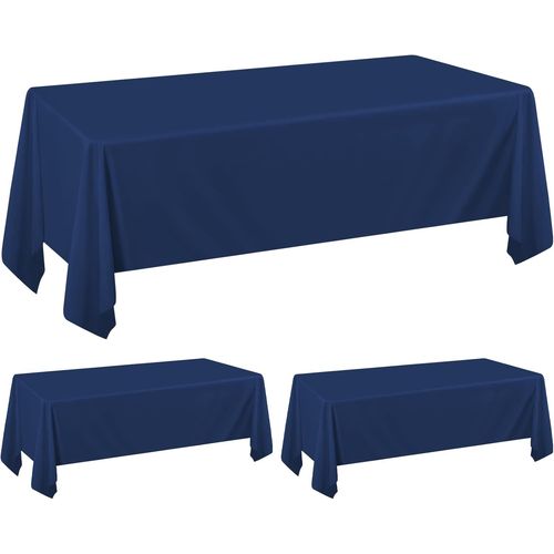 Lot De 2 Nappes Bleu Marine Pour Tables Rectangulaires De 6 Pieds 153 X 260 Cm Nappes Rectangulaires En Polyester Lavables Pour Mariage, Réception, Banquet, Fête, Restaurant.