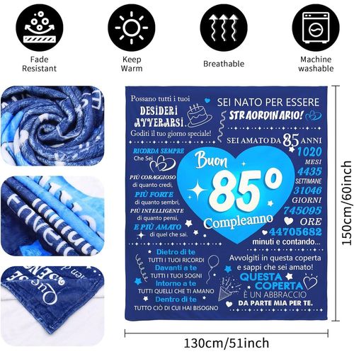 Tianyi-Original 25 Ans Garçon Cadeau Plaid Couverture Cadeau D'anniversaire Pour 25 Ans Ami Fils Neveu Petit-Fils Petit Ami Cadeau 25ème Anniversaire Souvenir Idée Canapé Couverture De Sieste (25e)