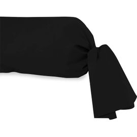 Kalanka-, Taie De Traversin, Coton 57 Fils, Noir, 45x185 Cm