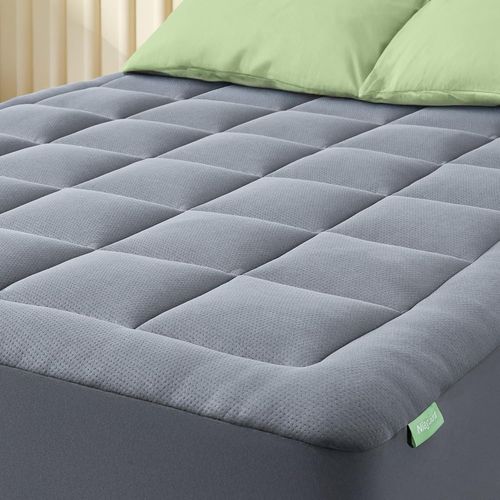 Niagara Surmatelas 140 X 190 Cm En Bambou, Respirant, Rafraîchissant Sur Matelas 2 Personnes 140X190 Avec Poches Profondes Pour Matelas 20-50 Cm, Gris Foncé