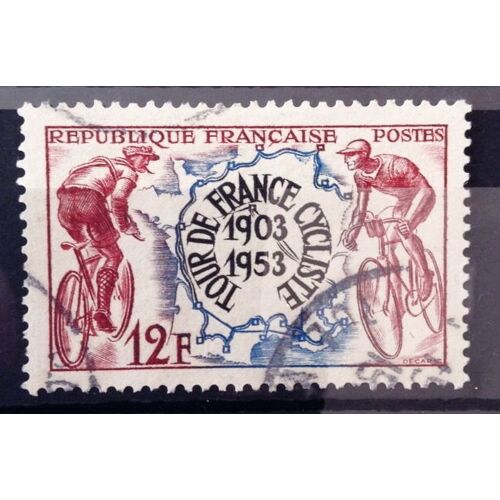 Tour De France Cycliste - Cinquantenaire 12f (Joli N° 955) Obl - France Année 1953 - N10631