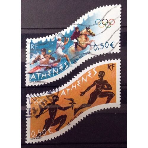 Série Jeux Olympiques J.O. D'eté Athènes - N° 3686 & 3687 Obl - France Année 2004 - N24888