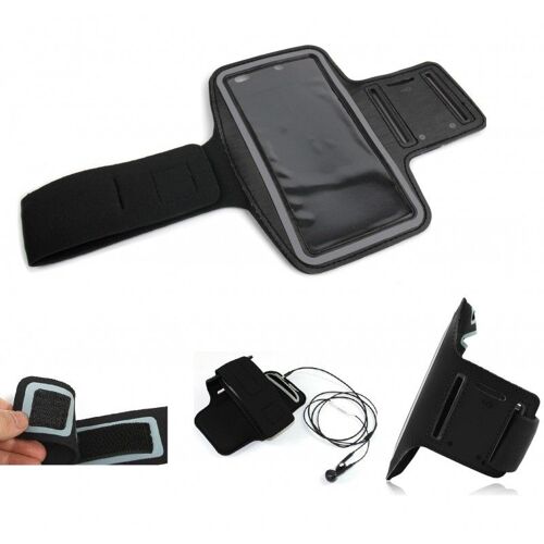 Brassard Sport Universelle Smartphone 5.5" Pouce Housse Etui Coque Taille 7 - Noir