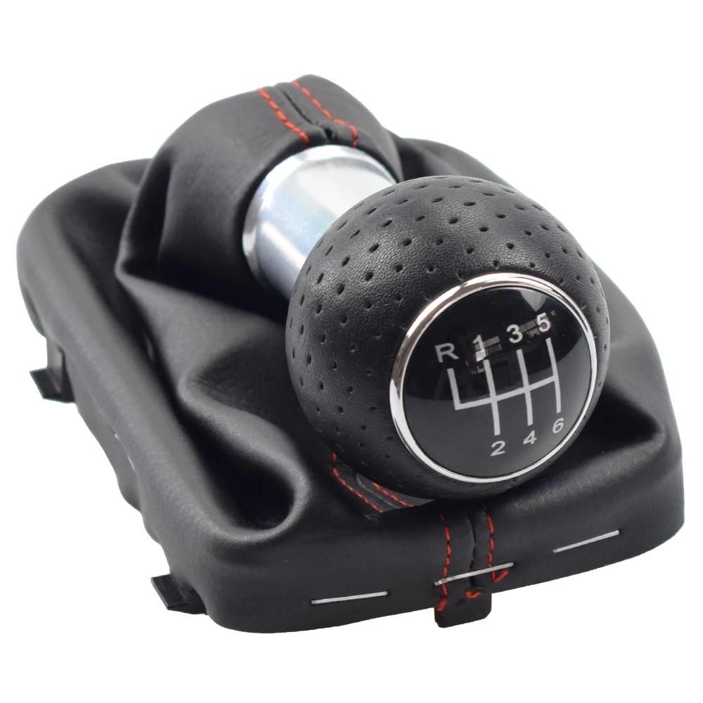 6 Vitesses-Argent-Rouge - Pommeau De Levier De Vitesse Manuel, Accessoires De Voiture Pour Audi A3 S3 2001 2002 2003