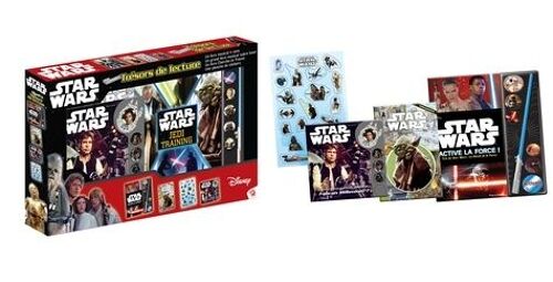 Mon Coffret Trésors De Lecture Star Wars - Contient : 1 Livre Musical 4 Sons, 1 Grand Livre Musical Sabre Laser, 1 Livre Cherche Et Trouve, 1 Planche De Stickers