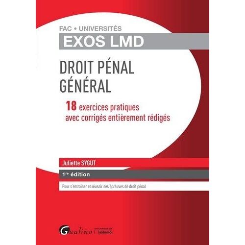 Exercices Corrigés De Droit Pénal