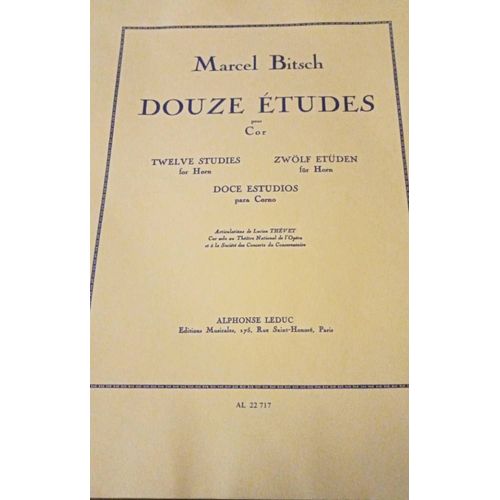 Marcel Bitsch Douze Études Pour Cor 