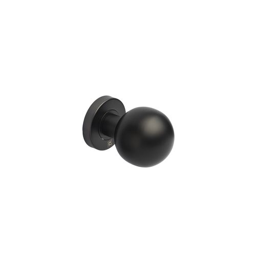Bouton de porte Jade BP02 diamètre 55 mm noir mat - HERACLES - B-INOX-BP02N