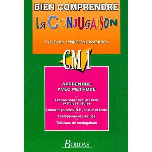 Bien Comprendre La Conjugaison - Cm 1
