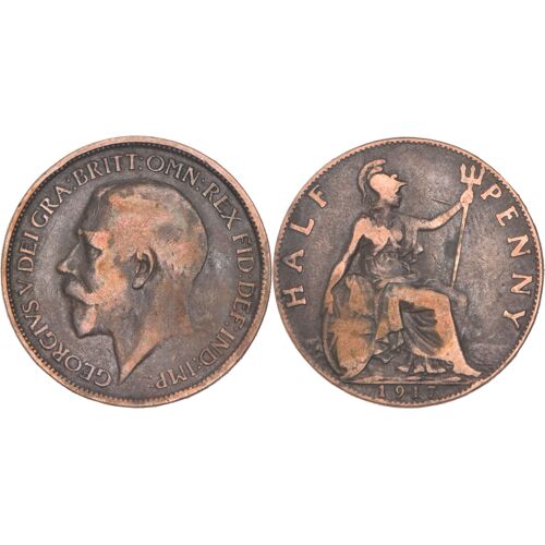 Grande-Bretagne - 1917 - Half Penny - George V - 11-033