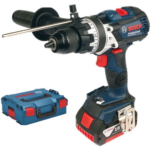 Perceuse-visseuse 18V GSR 18V-110 C Professional + 2 batteries 5 Ah + chargeur + coffret L-BOXX - BOSCH