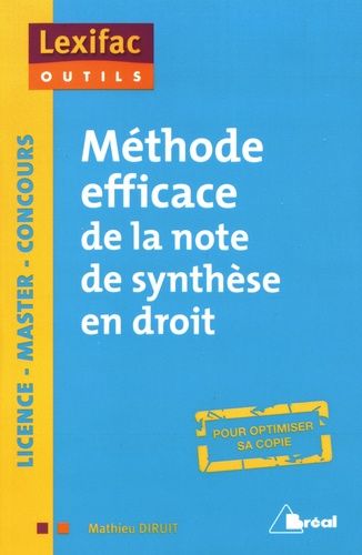 Méthode Efficace De La Note De Synthèse En Droit