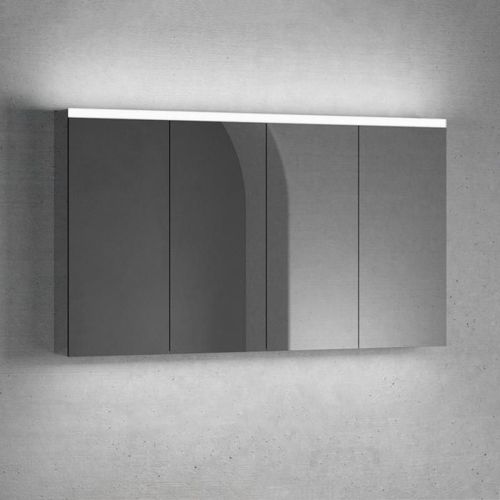 neoro n50 | n50T46 Armoire de toilette l : 140 cm, 4 portes, avec éclairage, BN0511MI