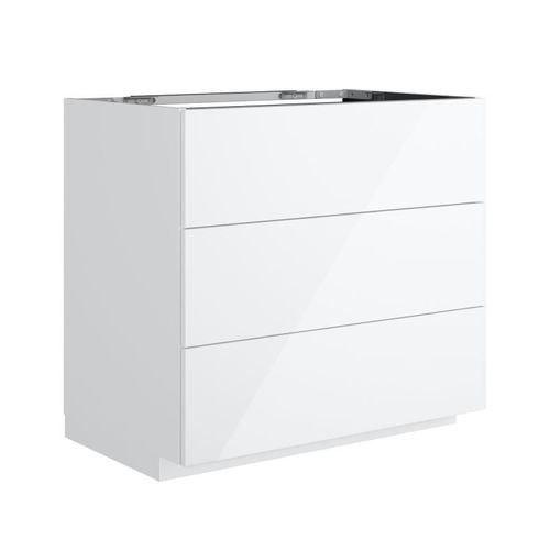 neoro n50 Meuble bas l : 80 cm, avec 3 tiroirs, BN0452WH