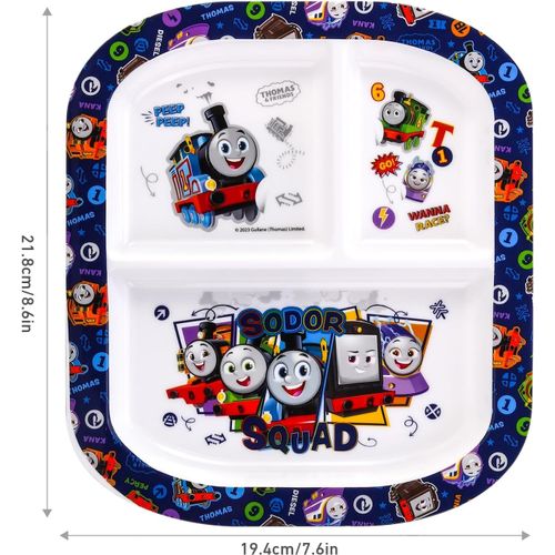 Kalanka-Thomas & Friends Assiette Divisée En 3 Sections Pour Petit Déjeuner Et Enfant