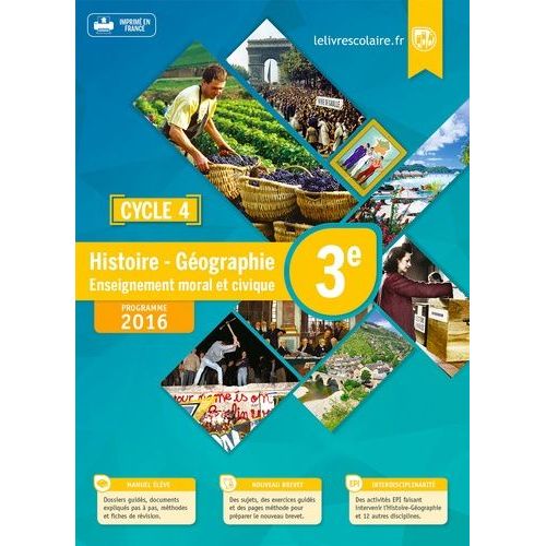 Histoire Géographie Enseignement Moral Et Civique 3e Cycle 4 - Manuel Élève