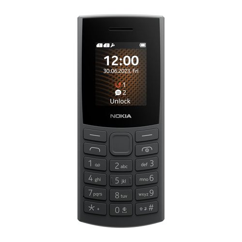 KALANKA-Nokia 105 4G 2023 Téléphone Portable Dual Sim, Affichage Couleur 1,8"", Charcoal [Italie]