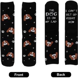 Kalanka-Chaussettes Fantaisie, Cadeaux Pour Les Amoureux Des Chiens, Chaussettes Amusantes Pour Hommes, Cadeaux Pour Les Amoureux Des Chiens, Noir , 9-11
