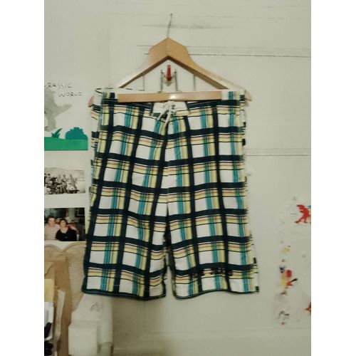 Short De Plage À Carreaux Colorés 16 Ans Pepe Jeans London.