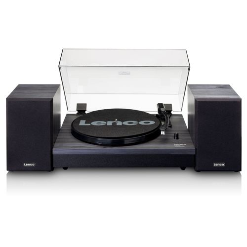 Platine vinyle avec deux haut-parleurs externes LS-301BK Noir